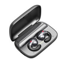 Наушники S19 с костной проводимостью, беспроводные Bluetooth 5,0, спортивные стерео наушники с ушным крючком, гарнитура с микрофоном для iPhone, Xiaomi 2024 - купить недорого