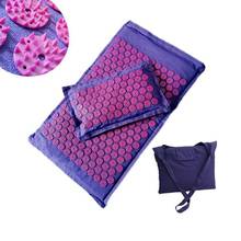 74cm Lotus Spike Acupressure Mat Massage Mat Yoga Mats Pillow with Bag Acupuncture Pillow 2024 - buy cheap