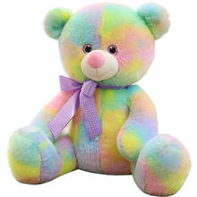 Urso de pelúcia estufado, 45-60cm, super fofo, presente para meninas, macio, colorido, boneco de urso para o dia dos namorados, natal, colorido 2024 - compre barato