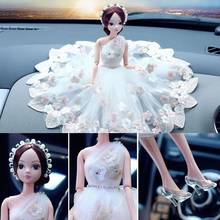 Fashion Wedding Bride Car Inerior Decoration Display Ornament Accessory Gift High detailed wedding bride doll 2024 - buy cheap