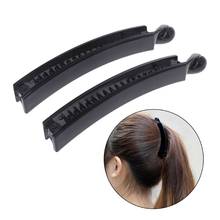 2 Pieces 10cm Banana Hair Clips Black Square Head Plastic Barrette Ponytail Holder Drop Ship 2024 - buy cheap