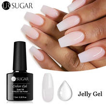 UR SUGAR 7.5ml Milky White Jelly Gel UV Gel Soak Off  Nail Art Top base gel Polish Reinforce Long Lasting Varnish 2024 - buy cheap