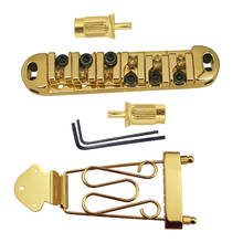 Corda traseira de liga de zinco para guitarra jazz com ponte dourada/preta, dourada, 1 pacote 2024 - compre barato