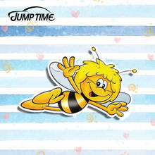 Jump Time 13cm x 7.8cm Cartoon Bee Elves Vinyl Funny Car Stickers Bumper Window Car Laptop Decal Waterproof Car Styling 2024 - buy cheap