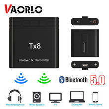 VAORLO TX8 2 IN 1 5.0 Bluetooth Adapter Wireless Transmitter Receiver Oneness For TV Car Kit PC HIFI Stereo Audio 3.5MM AUX Jack 2024 - buy cheap