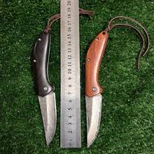 Personalizado aço damasco tático dobrável faca de acampamento ao ar livre coleção mini pasta faca, sobrevivência bolso facas ferramentas 2024 - compre barato