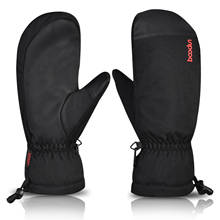 Boodun зимние теплые лыжные перчатки мужские женские перчатки для сноуборда водонепроницаемые ветрозащитные варежки для снегохода зимние перчатки теплые перчатки 2024 - купить недорого
