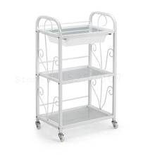  Special Package Mail Beauty Salon Tool Car Three-storey Medical Cart Beauty Salon Trolley Nail Rack Put Beauty Basin 2024 - buy cheap