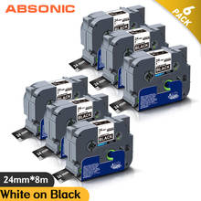 Absonic 3 шт. TZe ленты TZe-355 TZ-355 TZe355 TZ355 белый на черном 24 мм * 8 м Совместимость для принтеров Brother P-touch PT-D600 PT-700 2024 - купить недорого