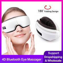 Massageador de olhos elétrico bluetooth, vibração, alívio de rugas, fatiga, massagem na compressa quente, terapia de óculos, dispositivo de cuidados com os olhos 2024 - compre barato