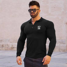 Brand Men Polo Shirts Long Sleeve Solid Polo Shirt Mens Camisa Masculina Polos Fashion Turn Collar Casual Cotton Tops Plus Size 2024 - buy cheap