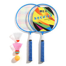 Raquetes de badminton para crianças conjunto durável badminton para crianças indoor e outdoor esporte jogo com 2 badminton e 1 mesa 2024 - compre barato