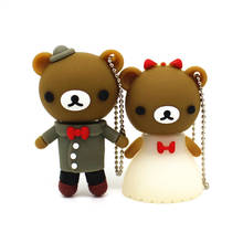 Cartoon pen drive Beautiful bride and groom Wedding bear 128GB usb flash drive 4GB 8GB 16GB 32GB 64GB pendrive memoria stick cle 2024 - buy cheap