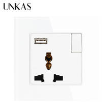 UNKAS Выход 5V 2.1A розетка с выключателем 3 отверстия универсальный разъем переключается с зарядным устройством USB Порты и разъёмы для мобильных устройств 2024 - купить недорого