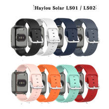 XHQ new strap Suitable for Xiaomi haylau solar LS01 Sports Strap willful silicone strap wristband for xiaomi haylou ls01 ls02 2024 - buy cheap