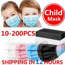 10/50/100/200 pces crianças máscara descartável 3 camada criança filtro de higiene engrossar crianças rosto boca máscara earloop rápida delievry 2024 - compre barato