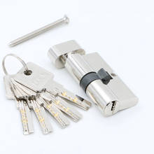 Door cylinder 55 60 65 70 75 80 85 90mm Security  Copper  Lock Cylinder  Interior Bedroom  Living  Handle  Brass Key Locking 2024 - buy cheap