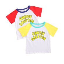 2020 Summer Infant Baby Boys Girls T Shirts Letter Print Patchwork Short Sleeve Pullover T Shirts Tops 2024 - buy cheap