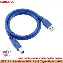 USB 3,0 A входящий штекер AM to USB 3,0 B Тип мужской BM USB3.0 кабель 0,3 м 0,6 м 1 м 1,5 м 1,8 м 3 м 5 м 1ft 2ft 3ft 5ft 6ft 10ft 30 см на возраст 1, 3, 5 метров 2024 - купить недорого