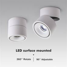 Surface Mounted Led Downlight Dimmable LED Spot Lights 15W 12W 7W 360 Degree Adjustable Ceiling Downlight 220V 110V 2024 - buy cheap
