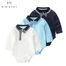 Spring And Autumn New Baby Boys Long Sleeve Pure Color Rompers Newborn Baby Clothes Boy Cotton Soft Jumpsuit Outfit For 0-24m 2024 - buy cheap