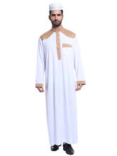 Ropa islámica de Arabia Saudita para hombre, traje de cuello levantado, musulmán, Dubái, caftán de Heren de manga larga, caftán marroquí, 3XL 2024 - compra barato