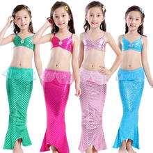 2020 New Mermaid Tail Dress For Girls Little Mermaid ariel Dresses kids swimsuit Bikinis summer Carnival Party Clothes Accessory 2024 - buy cheap