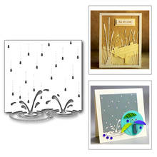 2020 New Rectangle Raindrops Background Rain Metal Cutting Dies For Cut Paper Craft Making Decoration Greeting Card Scrapbooking 2024 - buy cheap