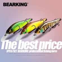 BEARKING 3pcs per set 110mm 14g  hot model fishing lures hard bait quality professional minnow depth1.8m Fishing Tackle 2024 - buy cheap