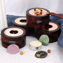 Retro Sealing Wax Furnace Stove Pot Wood Handle Sealing Wax Spoon for Wax Sealing Decorative Wax Stamp Craft Gift 2024 - buy cheap