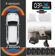 Monitor LCD de colores para coche, sistema Detector Parktronic OBD, sensores de estacionamiento delanteros y traseros, detección de puntos, Original, 6 sensores 2024 - compra barato