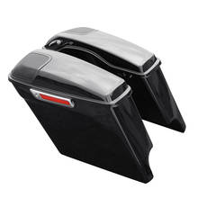 Motorcycle Stretched Extended Saddlebags W/ Speaker Grill For Harley Touring FLT 2014-2020 2024 - buy cheap