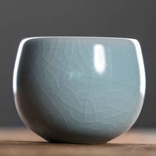 Ru Yao Jade Zen Cup основная чашка, одна чашка, керамическая чайная чашка ручной работы, чайный столик, чайный набор кунг-фу, чайный набор, керамическ... 2024 - купить недорого