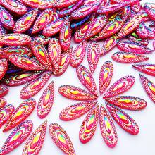 RESIN Red AB Drop Shape Sew-on Clothes Costumes Decorative 7x21mm Crystals Rhinestones Sewing Diy For Wedding Decorations Red Ab 2024 - buy cheap