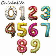 Chicinlife-balão de folha infantil, 1 peça, 42 polegadas, para decoração de festa de aniversário, festa de bebê, donut 2024 - compre barato