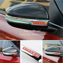For Suzuki Vitara 2015-2019 Door Rear View Mirror Frame Trim Anti-Scratch Strip Cover ABS Chrome Molding Garnish Car Accessories 2024 - buy cheap