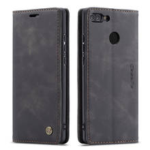 Чехол-книжка для Huawei P smart, Роскошный Матовый кожаный чехол-Бумажник для телефона Huawei Honor 9 Lite, чехол для Huawei P, умный чехол 2024 - купить недорого