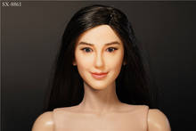 1/6 Female Asian Girl Angelababy Carved PVC Head Sculpt Model For 12" Action Body 2024 - buy cheap