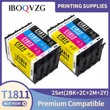 IBOQVZG Совместимость 18XL T1811-T1814 патрон чернил для принтера Epson XP205 XP305 XP322 XP315 XP212 XP402 XP30 XP225 XP325 XP422 с 18 м 2024 - купить недорого