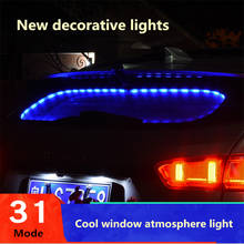 2pcs/set Car Atmosphere Lamps Car LED Sound Control DJ Music Lights Rear Window Glass Flexible Strip Warning Decorative Lamp 2024 - buy cheap