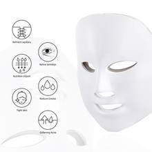 VIP 7Colors LED Light Photon Facial Mask Skin Care Rejuvenation Anti Wrinkle Acne Skin Tighten Face Beauty Therapy Whiten Device 2024 - buy cheap