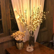 20 Bulbs LED Willow Branch Lights Lamp Christmas Tree Decorative Lights Christmas Decorations for Home New Year Decor Navidad 2024 - buy cheap