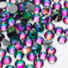 Искусственные разноцветные стразы с кристаллами горячей фиксации, стразы для дизайна ногтей 2024 - купить недорого
