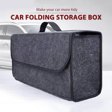 Lightweight Car Trunk Storage Box Foldable Felt Car Organizer Stowing Tidying Box Black Grey Auto accessories 50x16x24cm 2024 - buy cheap