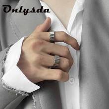 Fashion Simple Stainless Steel Couple Ring for Men Women Casual Finger Rings Jewelry Engagement Anniversary Gift 2021 New 2024 - купить недорого
