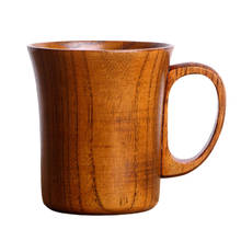 MagiDeal-taza de madera Natural hecha a mano, vaso de cerveza, leche, té, fiesta de Navidad, recuerdo de boda, cocina, comedor, Drinkware-marrón 2024 - compra barato