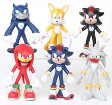 Супер Sonic зубная щётка фигурку высокое качество Kawaii Эми Ежик хвосты металлическая фигурка Sonic Пластик модель детский день рождения фигурка торта модель игрушки 2024 - купить недорого