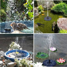 Миниатюрный Плавающий Солнечный фонтан, садовый фонтан для воды, украшение для бассейна, пруда, солнечная панель, водяной насос 2024 - купить недорого