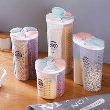 High capacity Kitchen grains transparent airtight jar Bean food storage jar cereal dispenser rotating dry food container 2024 - buy cheap