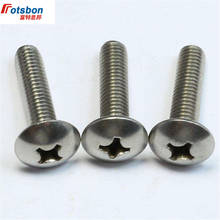 M5/M6 Cross Recessed Mushroom Counter Pan Head Screw Flat Tail Screws Phillip Plaine Inox Puntas Vida Rvs Vis Inoxydable BS450 2024 - buy cheap